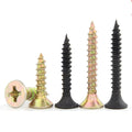 Carbon Steel Yellow Zinc Flat Head Phillips Chipboard Screw