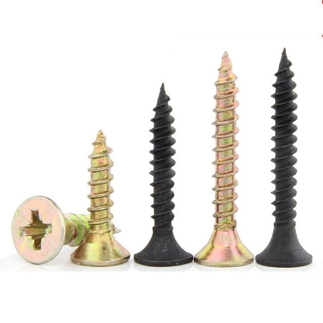 Carbon Steel Yellow Zinc Flat Head Phillips Chipboard Screw