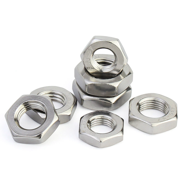 UNC UNF SS304 Stainless Steel Hex Thin Panel Nut